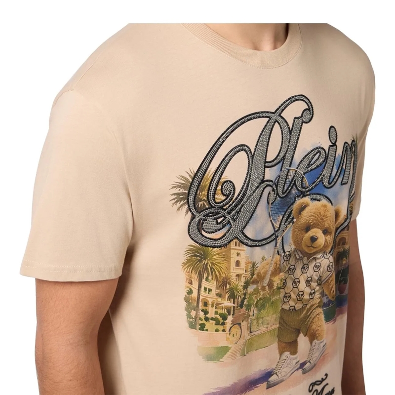 Philipp Plein T-Shirt Round Neck T-Shirt Teddy Tennis beige(Image 2)