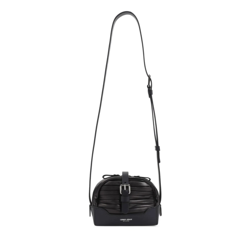 Giorgio Armani Sac à bandoulière Black Lamb Leather Box Bag Black