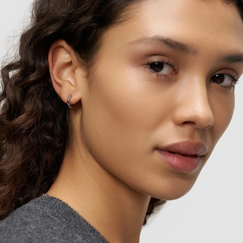 Liebeskind Berlin Ohrstecker Edelstahl Metal Heart silber(Image 6)