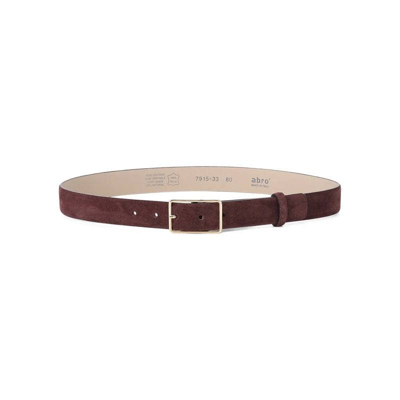 Abro Ceinture Gürtel aus Veloursleder rot(Image 4)