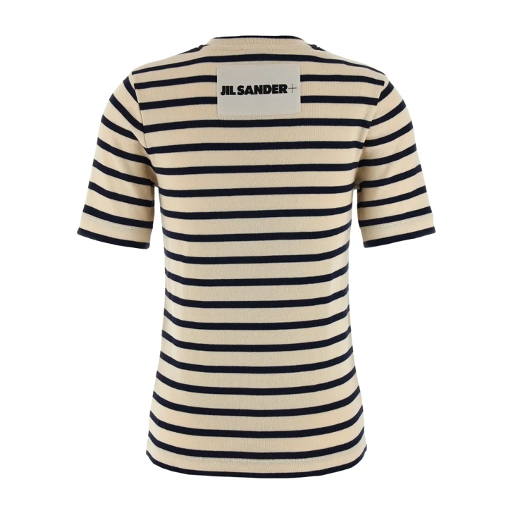 Tシャツ・カットソー Jil Sander Heavy Cotton Jersey Striped T-Shirt Jil Sander Heavy Cotton Jersey Striped T-Shirt Neutrals | T