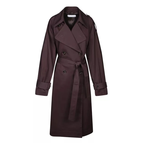 Acne Studios Double-Breasted Cotton Trench Brown 