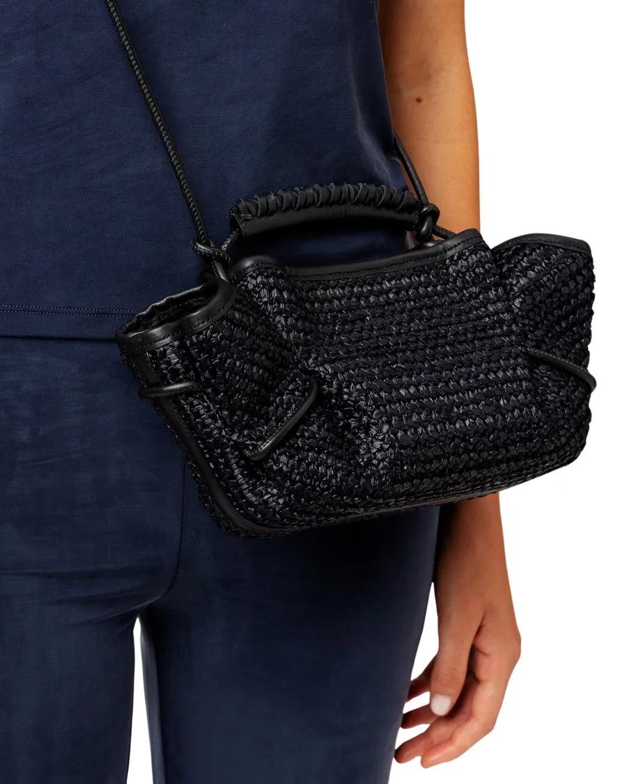 Hereu Crossbody bags Arta Mini Rafia Mini Bag in zwart