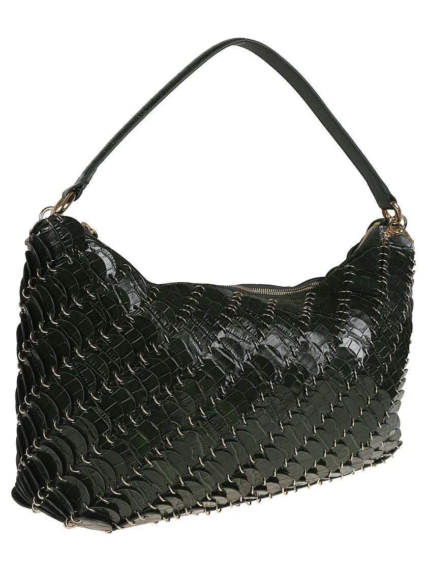 Paco Rabanne Hobo bags Textured Green Vachet Design Bag in groen