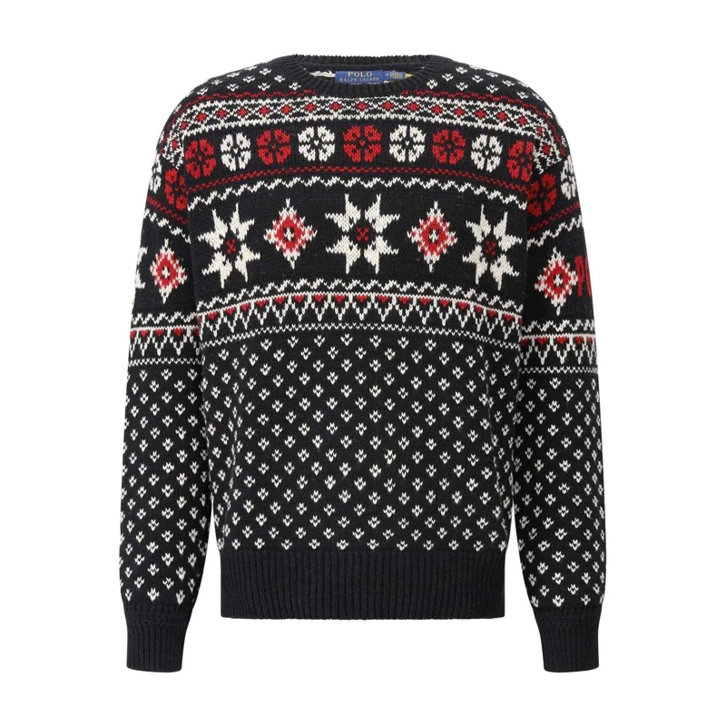 Polo Ralph Lauren Pullover Oversized Winterpullover Schwarz