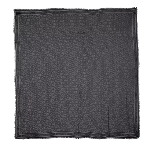 Calvin Klein Monogram Jacquard Scarf Black Sciarpa leggera