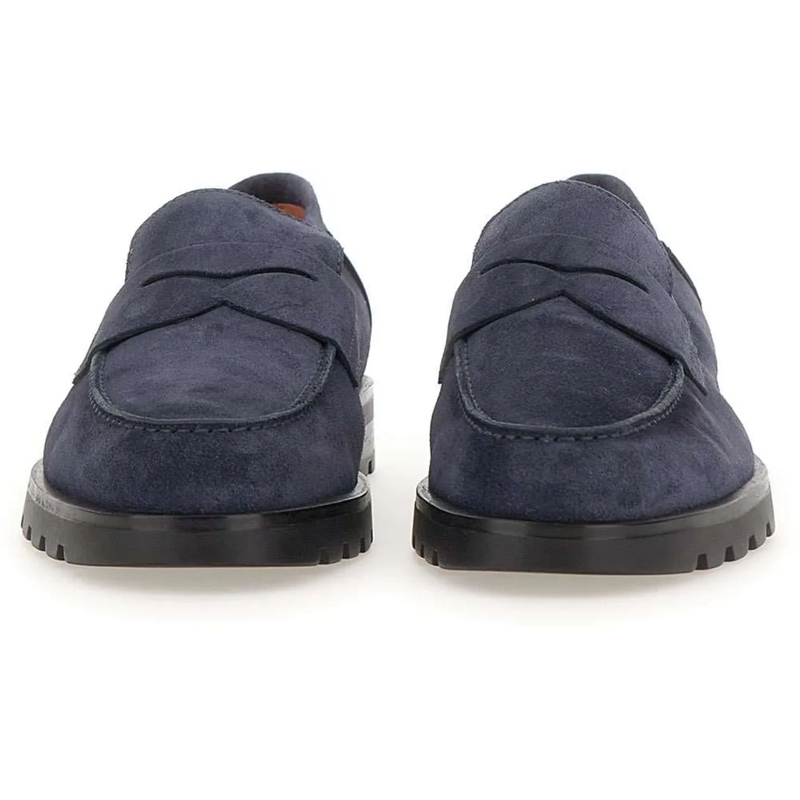Santoni Loafer Flat Shoes Blue blau(Image 4)
