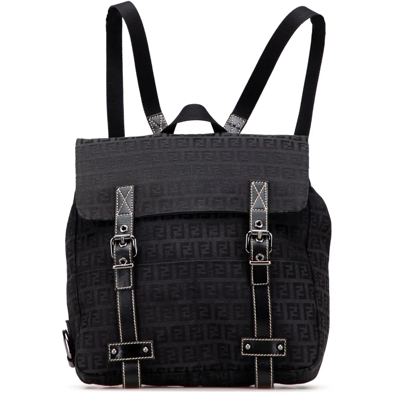 Fendi Rucksack Zucchino Canvas Backpack schwarz