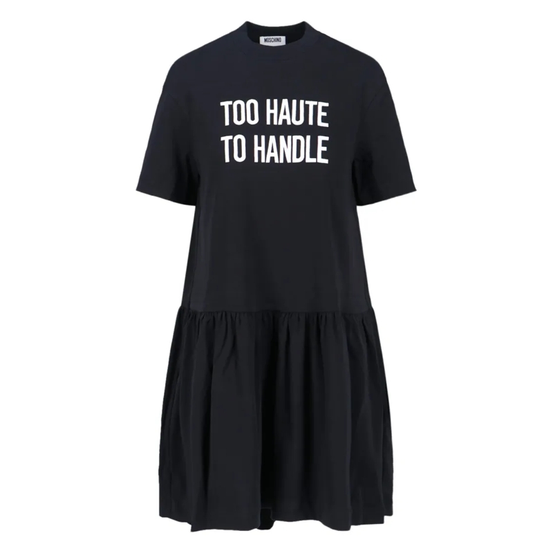 Moschino Midikleid “Too Haute To Handle” Midi Dress – Black Black