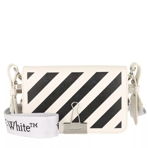 Off-White Diag Mini Flap Bag  White Black Cross body-väskor