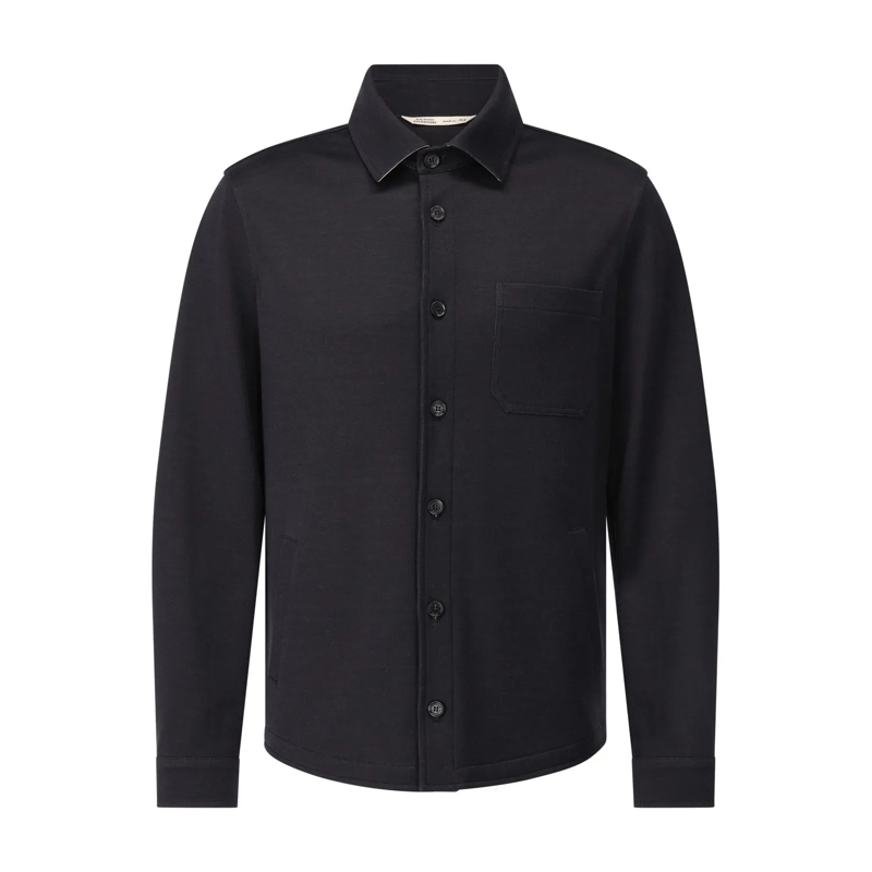 Maurizio Baldassari Chemise Overshirt mit Seide Schwarz