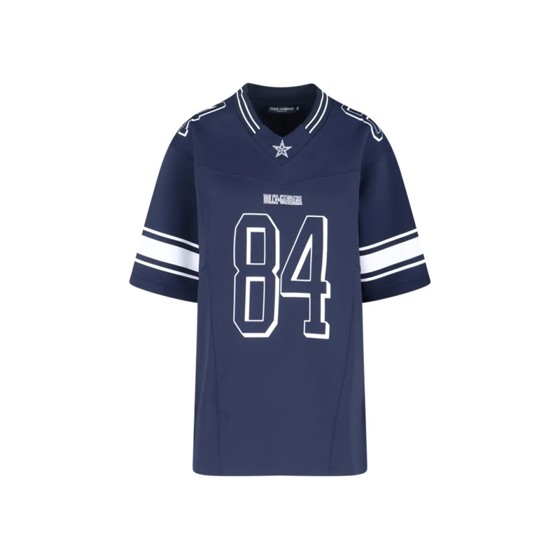 Dolce&Gabbana T-Shirt Classic Women's T-Shirts And Polos With Design Blue