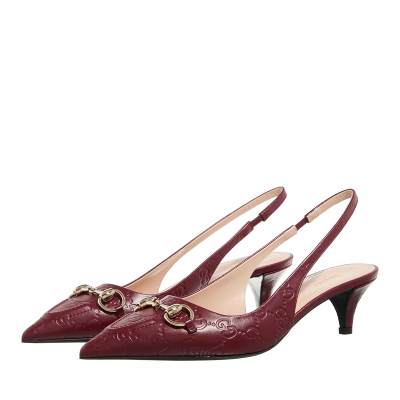 Gucci Pumps Horsebit Slingback Burgundy(Image 3)