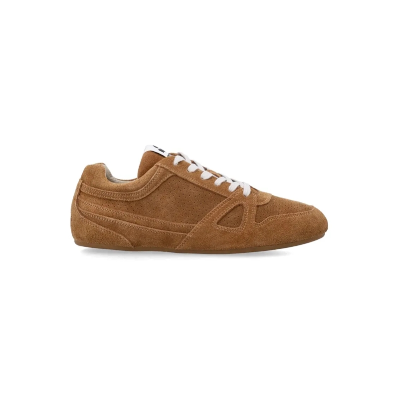 Isabel Marant Lage-top sneaker Marant Sennyh Cognac Suede Leather Sneakers Brown
