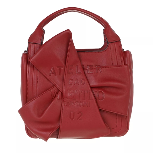 Valentino Garavani Small Atelier Tote Bag Red Rymlig shoppingväska