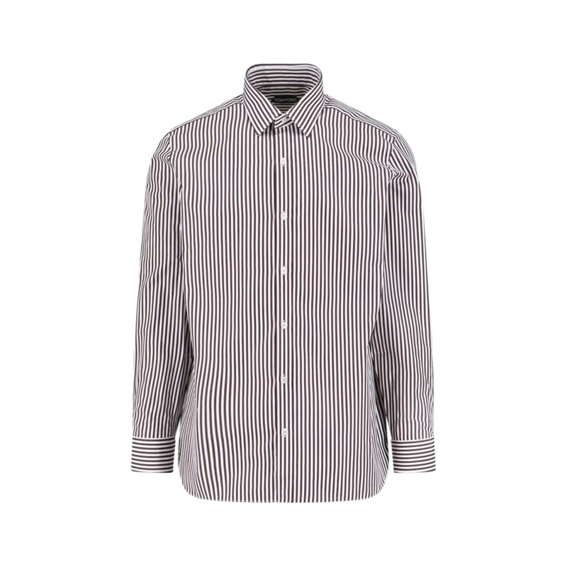 Tom Ford Hemd Tailored Shirt With Subtle Sheen – Brown Brown