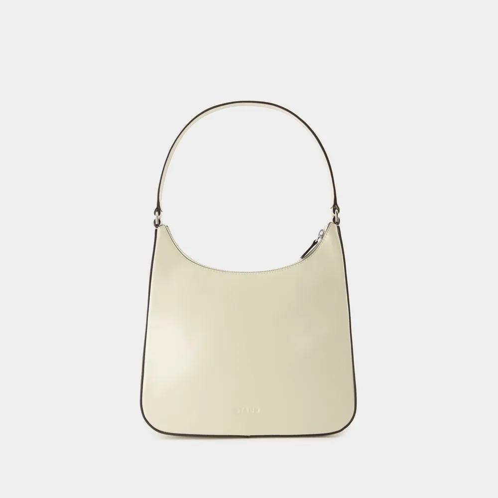 Staud Beige Leren Schoudertas met Top Handvat Beige Dames