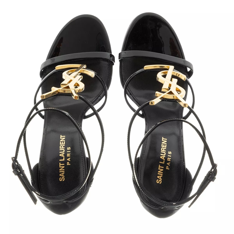 Saint Laurent High Heels Cassandra Sandals in Patent Leather Black(Image 4)