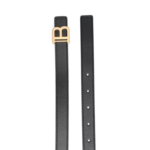 Balmain Ledergürtel Logo-Buckle Belt Grey