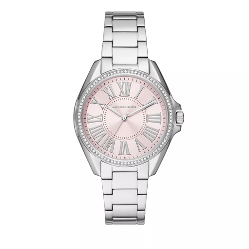 Michael Kors Women Kacie Three-Hand Stainless Steel Watch Silver Quartz Horloge