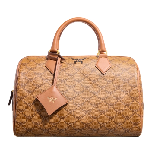 MCM Ella Lts Boston Med  Cognac Trunk