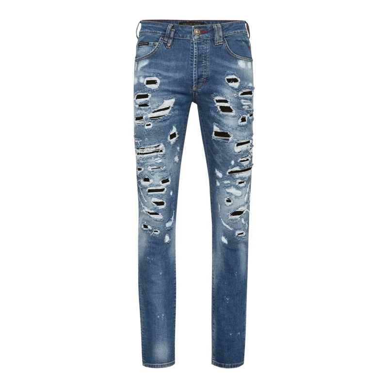 Philipp Plein Jeans mit geradem Bein Jeans Regular Fit blau