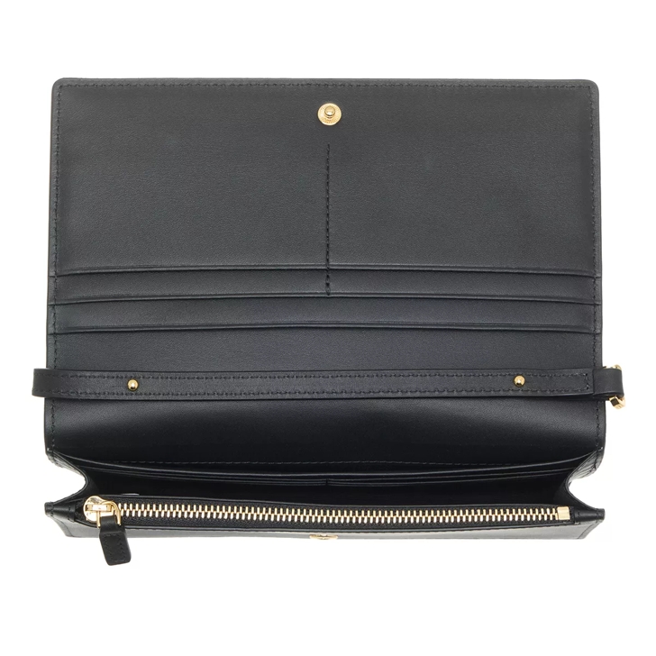 MCM Diamond Lthr Wallet On Chain Large Black Wallet On A Chain