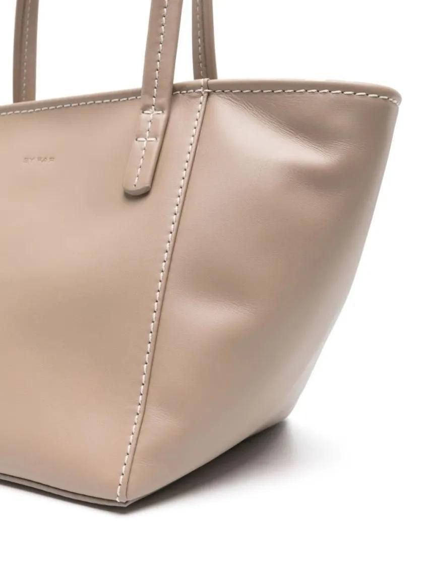 By Far Shoppers & Totes Taupe Leather Handbag in beige