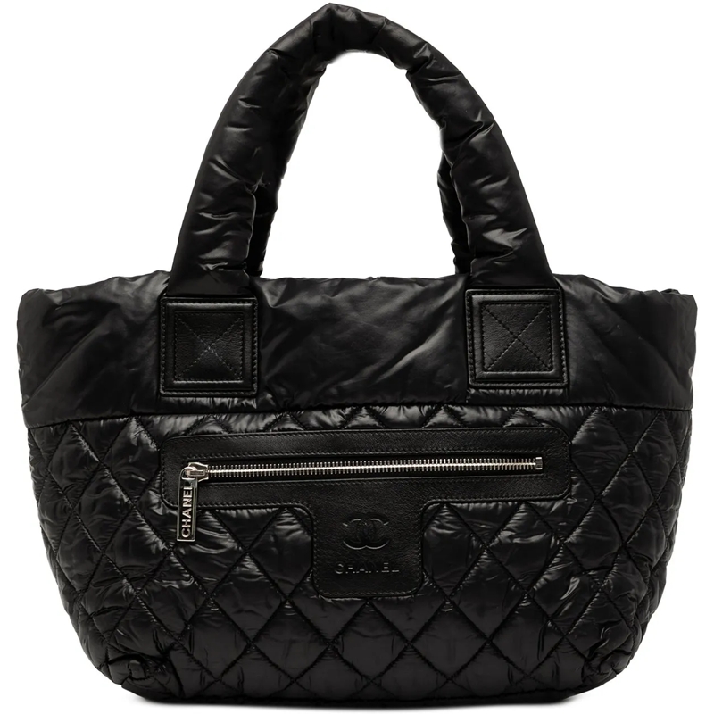 Chanel Shopper Small Quilted Nylon Coco Cocoon Tote schwarz