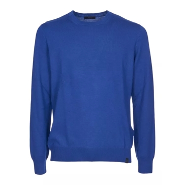 Fay Blue Crew Neck Sweater Blue