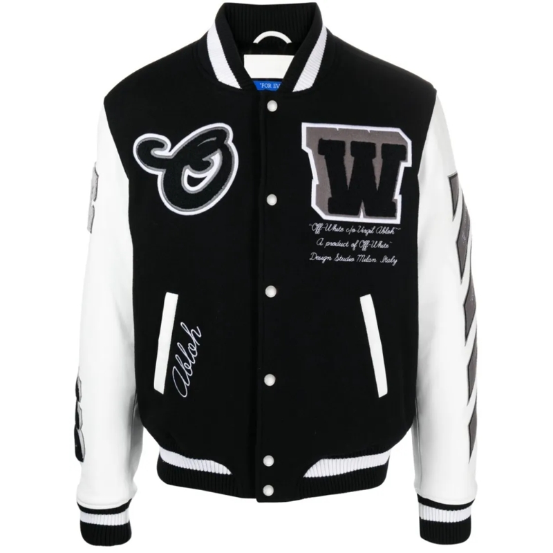 Off-White Bomberjack Lea Varsity Jacket Black