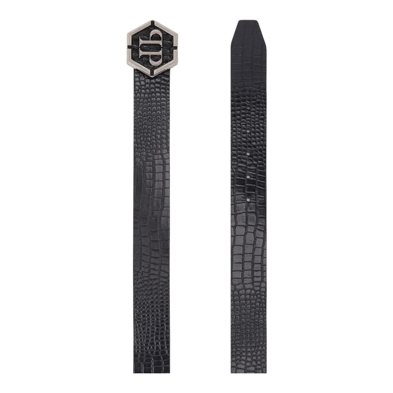 Philipp Plein Gürtel Leather Belt Cocco schwarz(Image 2)
