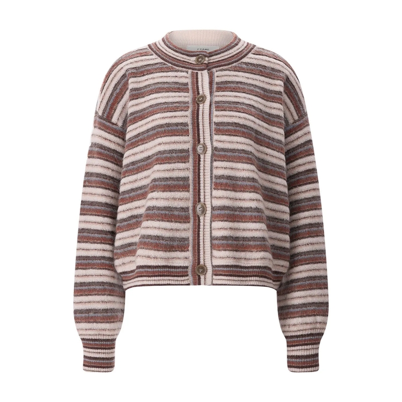 FRAME Vest Strickjacke aus Leinen-Mix braun