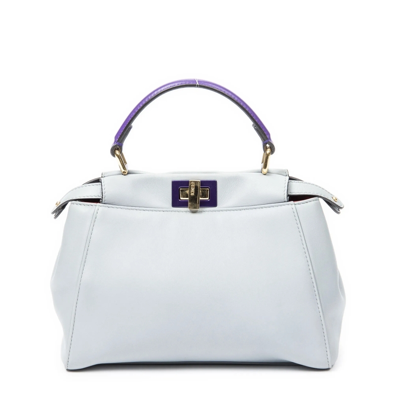 Fendi Crossbody Bag Mini Bicolor Peekaboo hell-blau