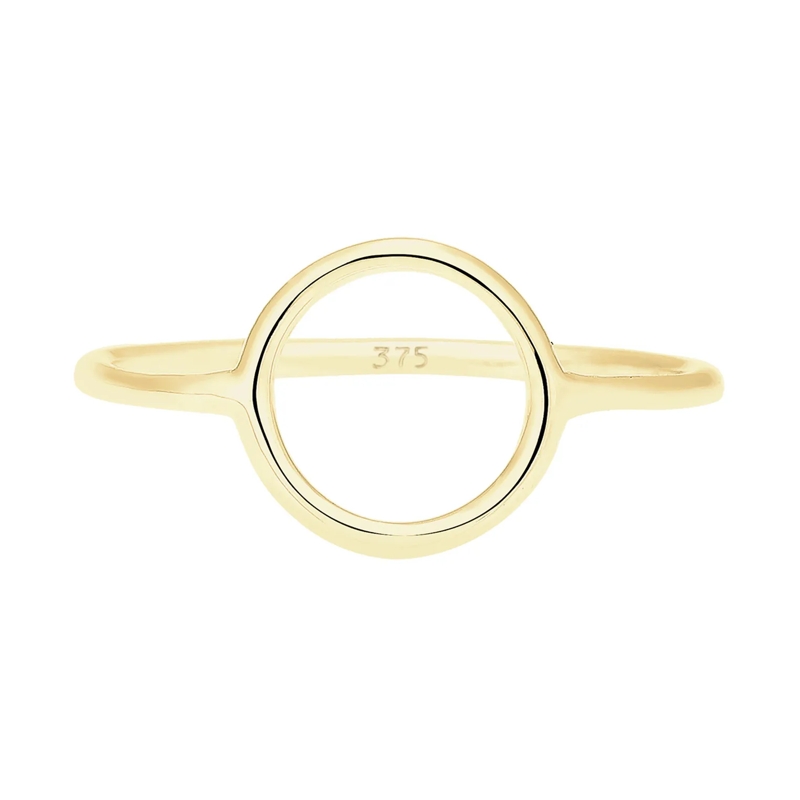 Elli Ring Ring Geo Trend Look Kreis Statement 375 Gelbgold gold(Image 2)