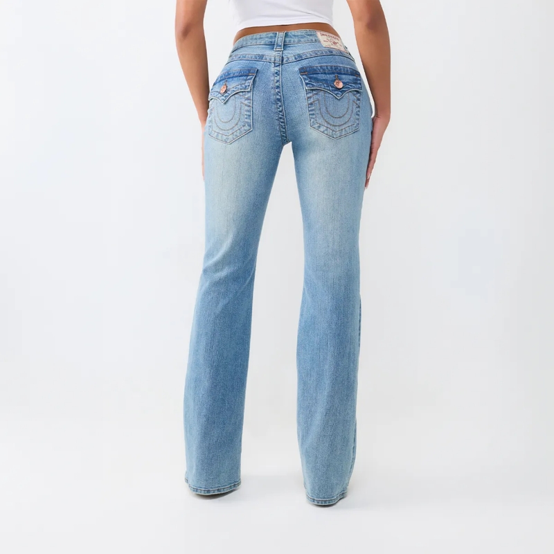 True Religion Jeans - Modell: Becca Bootcut- Mittelhoher Taille- Kla blau(Image 4)