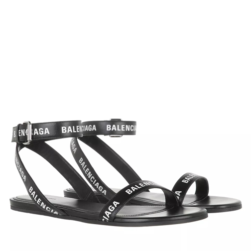 Balenciaga Round Sandals Black White Sandale