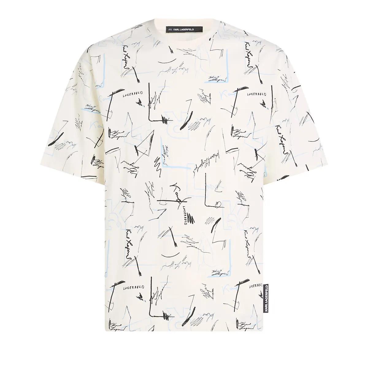 Thumbnail - Karl Lagerfeld - T-SHIRT MIT ALLOVER-PRINT - Größe XS - weiß