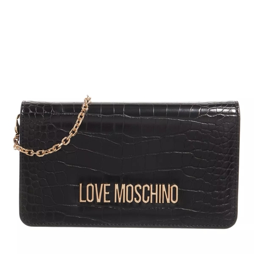 Love Moschino Portaf. Pu St.Croco Nero Crossbody Bag
