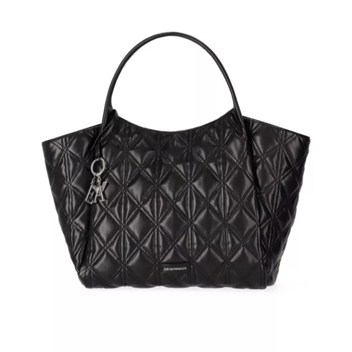 Emporio Armani Black Quilted Shopping Bag Black Shoppingväska