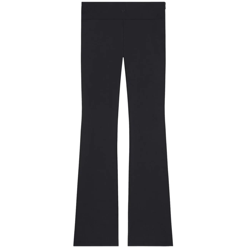 Courrèges  Fitted Black Flared Trousers With High Waistband Black