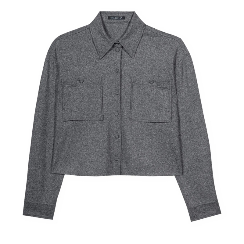 Luisa Cerano Top Flanell-Hemd grey