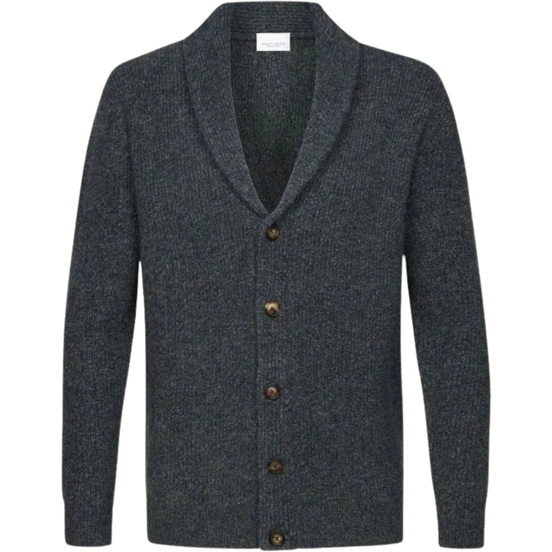 PROFUOMO Weste Profuomo  Lange Mouw Overhemden Donkerblauw Ppwj30 blau