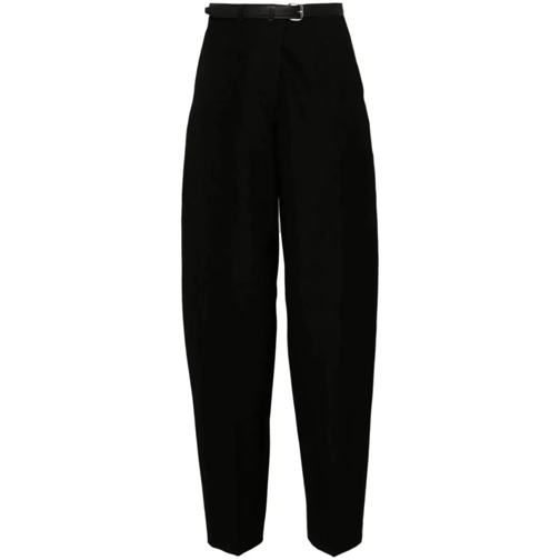 Alexander Wang Belted Wool Trousers Black 