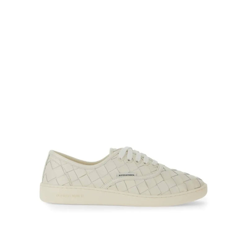 Bottega Veneta Lage-top sneaker Woven Leather Sneakers White