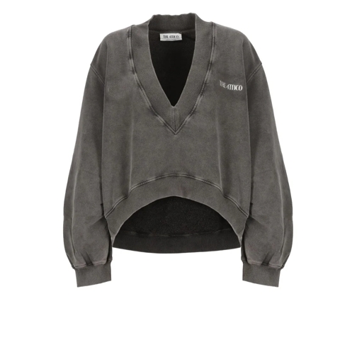 The Attico Shirts Sweatshirt With Logo Grey