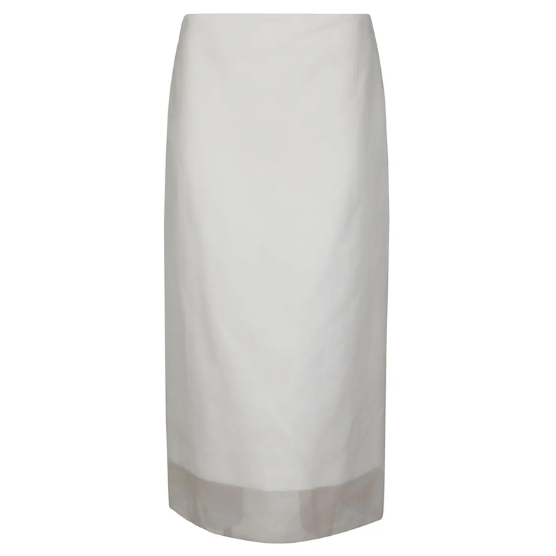 Sportmax Bleistiftrock Tulle Skirt White