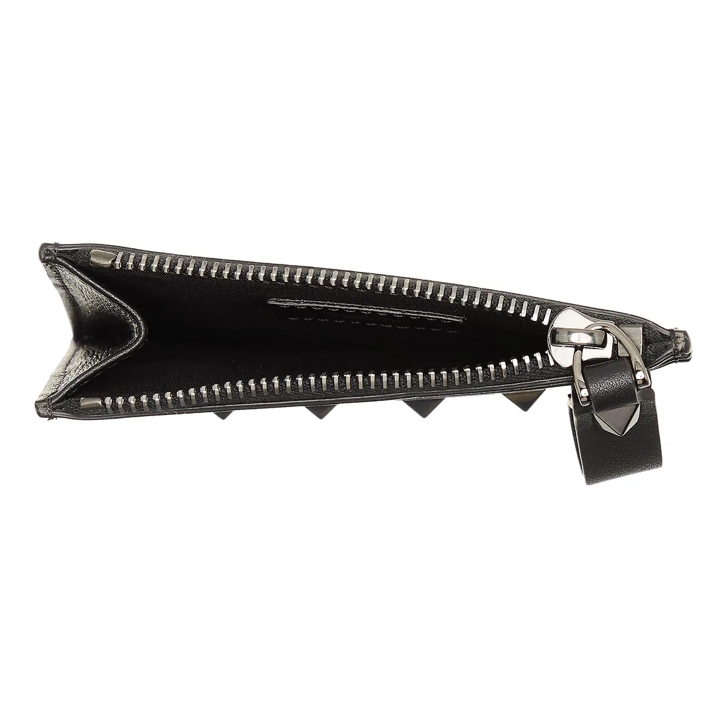 カードケース・名刺入れ VALENTINO GARAVANI ROCKSTUD GRAINY LEATHER ZIPPED CARD CASE Valentino Garavani Rockstud Grainy Leather Zipped Card Case