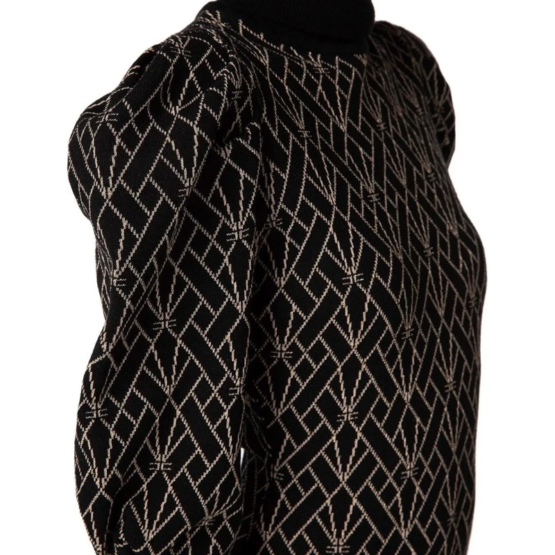 Elisabetta Franchi Midikleid Elisabetta Franchi  Jurken Zwart Am36m37e2 053 schwarz(Image 5)