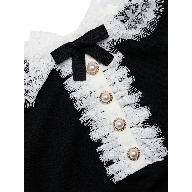 Self Portrait T-Shirt Top Black schwarz(Image 3)